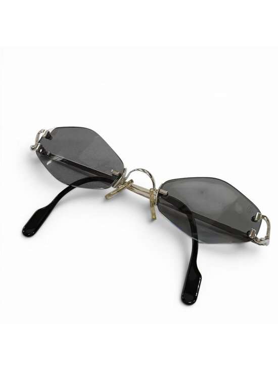 Cartier Rimless Two Point Logo Eyewear Sunglasses Silver Black 20 main image 13